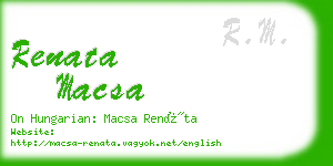 renata macsa business card